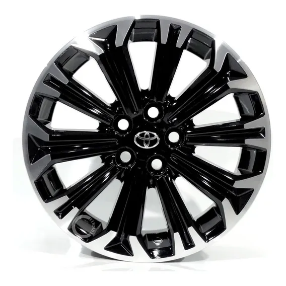 Roda Toyota Corolla Gr Sport Aro 16 + Porcas + Bicos / Jogo Cor Preta Lbd Foto 1