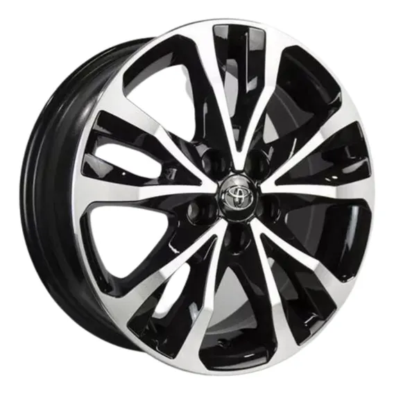Roda Toyota Corolla Xrs 2018/2019 Aro16 ( 1un ) Cor Preta Com Diamantado Foto 1