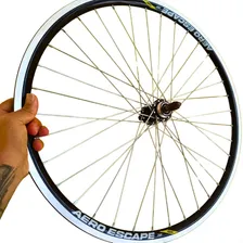 Roda Traseira Aro 26 Bike Mtb Aero Raio Grosso Reforçada Cor Preto Foto mini 2