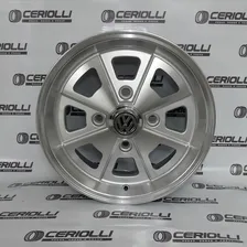 Roda Vw Fusca Brasilia R84 Porsche (par) 4x130 + Bicos Cor Prata Diamantado Foto mini 2