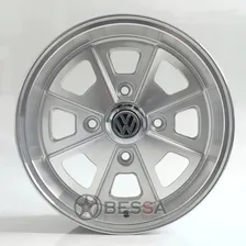 Roda Vw Fusca Brasilia R84 Porsche (par) 4x130 + Bicos Cor Prata Diamantado Foto mini 1