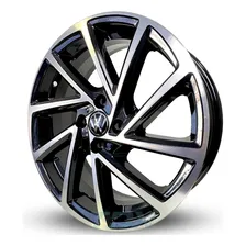 Roda Zunky R-seven Up Gol Aro 14 4x100 (1 Roda)+bico Cor Preto Com Diamantado Foto mini  3