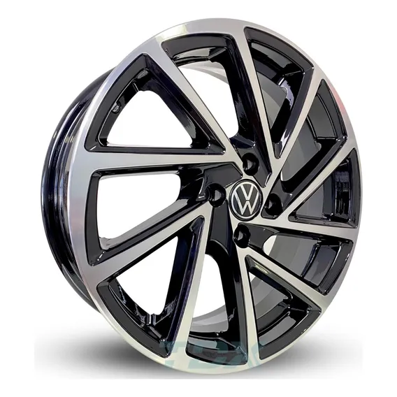 Roda Zunky R-seven Up Gol Aro 14 4x100 (1 Roda)+bico Cor Preto Com Diamantado Foto 1