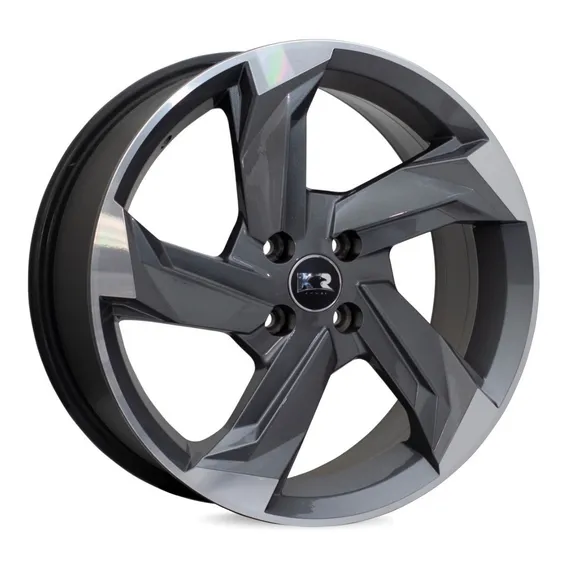 Rodas 17 T Cross Bora Polo Fox Corolla Golf 5x100 Kr K60 Cor Grafite Diamantado Foto 1