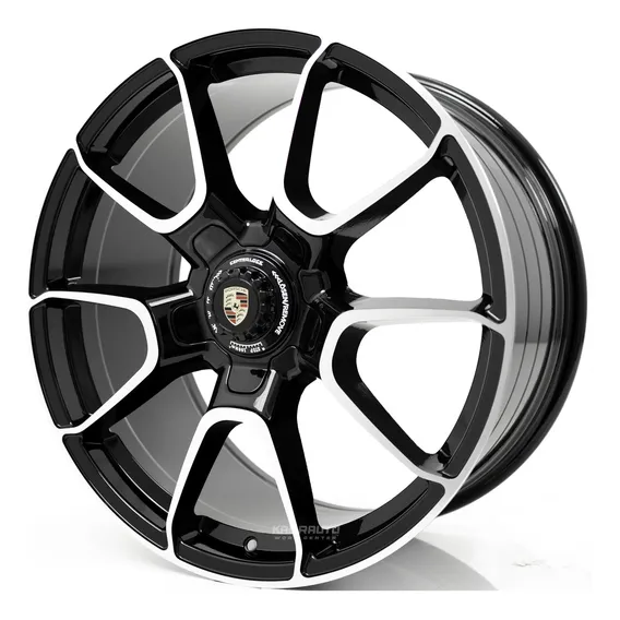 Rodas 20 Porsche 911 Turbo S 5x130 2 Talas Boxster Cayman Cor Preto Foto 1