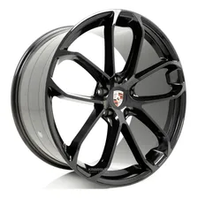 Rodas 22 Porsche Cayenne Coupé Gts 2021 - 5x130 - Vw Touareg Cor Preto-brilhante Foto mini 1