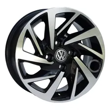 Rodas Aro 14 4x100 Golf Gti 4x100 4 Rodas Esportivas + Bicos Cor Preto Diamante Foto mini 1
