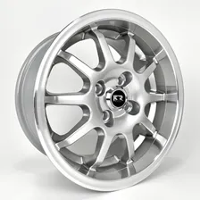 Rodas Aro 15 4x100 Modelo Binno B790 Aranha 2 M26 / 4 Rodas Cor Prata Diamante 4x100 Foto mini 2