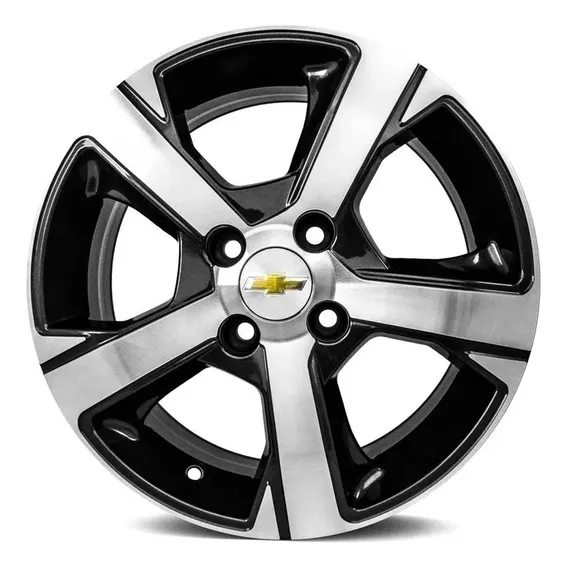 Rodas Aro 15 4x100 Onix Ltz Prisma S259 / Jogo 4 Rodas Cor Preto Diamante Foto 1