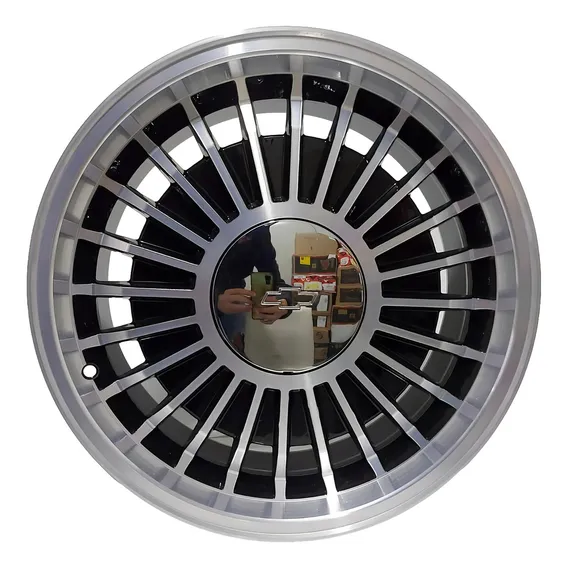 Rodas Aro 15 4x100 Ralinho Chevette Chevy Marajo Zk928 /jogo Cor Preto Diamantado Foto 1
