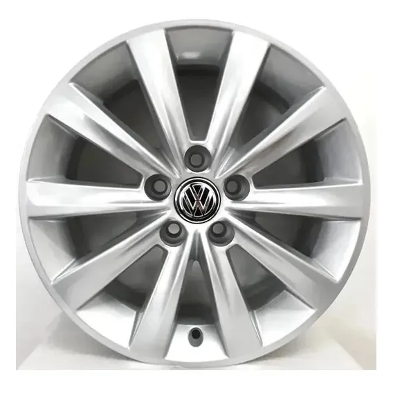 Rodas Aro 15 5x100 Golf Polo Fox Virtus (jogo) S204 + Bicos Cor Prata Foto 1