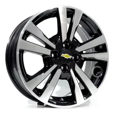 Rodas Aro 16 Chevrolet 4x100 Onix Montana S33 + Bicos Cor Preta Diamante Foto  mini 1