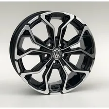 Rodas Aro 17 5x100 Polo Fox Golf M16 Krmai / Jogo 4 Rodas Cor Preta Diamante Foto mini 2