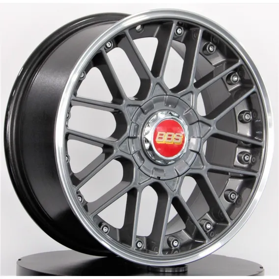 Rodas Bbs Rs 2 Aro 17x7 4x100 (jogo) + Bicos Cor Grafite Com Diamantado Foto 1
