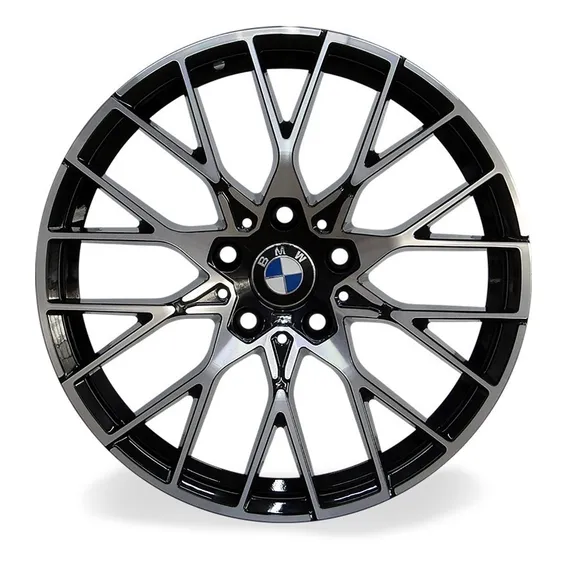 Rodas Bmw Aro 18x8 5x120 M2 Serie 3 340i 330i 4 Rodas Cor Preta Diamante Foto 1
