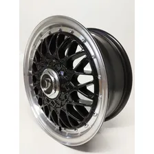 Rodas Brw Bbs Aro 15 4x100 (jogo) +bicos Cor Preto Com Diamantado Foto mini 2