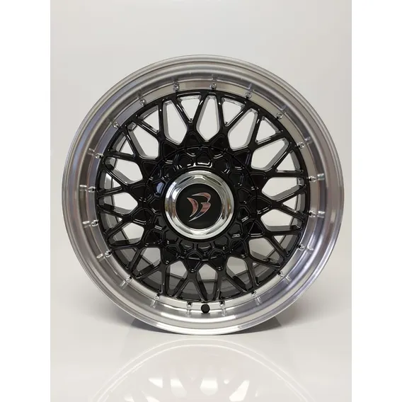 Rodas Brw Bbs Aro 15 4x100 (jogo) +bicos Cor Preto Com Diamantado Foto 1