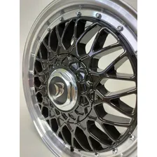 Rodas Brw Bbs Aro 15 4x100 (jogo) +bicos Cor Preto Com Diamantado Foto mini 3