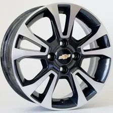 Rodas Chevrolet Onix/prisma R42 Aro14 (4x100)(jogo)+bicos Cor Preto Diamantado Foto mini 1