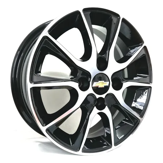 Rodas Esportivas Aro 14 Onix Celta Prisma Agile (jg) +bicos Cor Preto Com Diamantado Foto 1