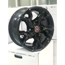 Rodas Fiat Argo Aro 14 4x98 (jogo) +bicos Cor Black Foto  mini 1