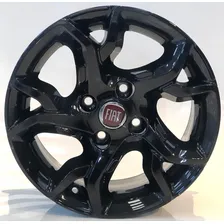 Rodas Fiat Argo Aro 15 Uno Palio (jogo) + Bicos Cor Preto-brilhante Foto  mini 1