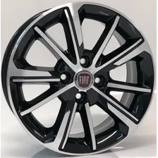 Rodas Fiat Cronos Aro14(jogo) + Bicos * A Pagar Cor Preto Com Diamantado Foto  mini 1