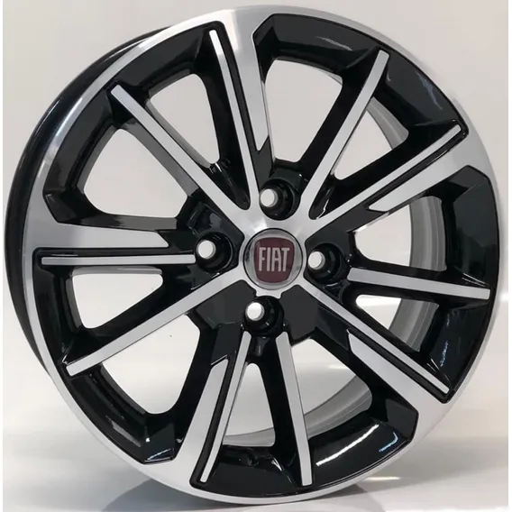 Rodas Fiat Cronos Aro14(jogo) + Bicos * A Pagar Cor Preto Com Diamantado Foto 1