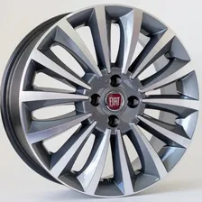 Rodas Fiat Linea Kr R20 Aro 15 (4x98) (jogo) +bicos Cor Grafite Diamantado Foto  mini 1