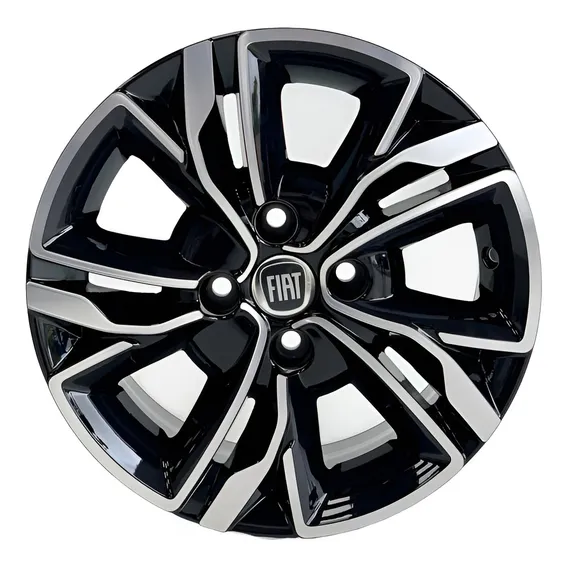 Rodas Fiat Uno Sporting R14 Uno Palio (par) + Bicos Cor Preto Com Diamantado Foto 1