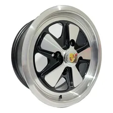 Rodas Fuchs Aro 15 4x130 4 Furos Fusca Brasilia Tl 4 Rodas Cor Preta Diamantada 4x130 Foto mini 1