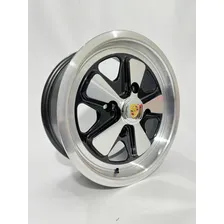 Rodas Fuchs Aro 15 4x130 4 Furos Fusca Brasilia Tl 4 Rodas Cor Preta Diamantada 4x130 Foto mini 4
