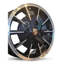 Rodas Fusca BrasÃlia Aro 15 Gas Burner 4x130 / Jogo + Bicos Cor Preto Diamantado 4x130 Foto mini 2