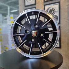 Rodas Fusca BrasÃlia Aro 15 Gas Burner 4x130 / Jogo + Bicos Cor Preto Diamantado 4x130 Foto mini 3