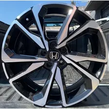 Rodas Gt-7 Honda Civic Si Aro 20x8 5x114 (jogo) + Bicos Cor Preto Com Diamantado Foto mini 4