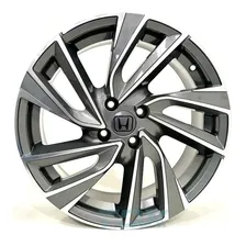 Rodas Honda Fit / City Aro 17 4x100 (jogo) K72 + Bicos Cor Grafite Diamantado Foto  mini 1