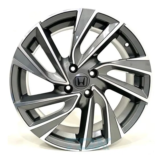 Rodas Honda Fit / City Aro 17 4x100 (jogo) K72 + Bicos Cor Grafite Diamantado Foto 1