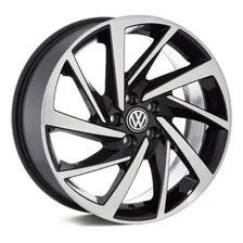 Rodas Jetta Golf Aro 17 5x112 (jogo)+bicos Cor Preto Com Diamantado Foto  mini 1