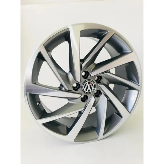 Rodas Jetta Golf Aro 18 5x112 (jogo)+bicos Cor Grafite Foto 1