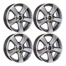 Rodas Kr Ford Fiesta Ka Aro 15 4x108 (jogo)+bicos Cor Grafite Diamantado Foto mini 1