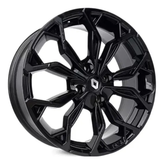 Rodas M16 Renault Logan Sandero Aro 14 4x100 (jogo) + Bicos Cor Preto Brilhante Foto 1