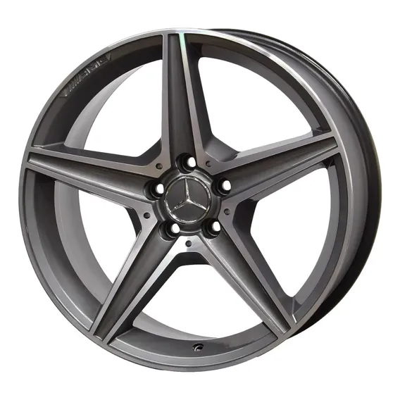 Rodas Mercedes Benz C250 Amg Aro 18 5x112 4 Rodas Jogo Raw Cor Grafite Diamante Foto 1