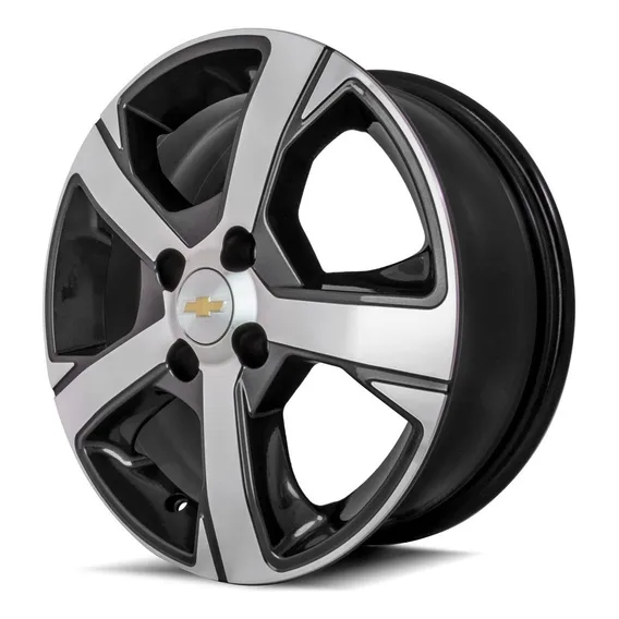 Rodas Onix Ltz Aro 14 Celta Corsa Prisma (jogo) + Bicos Cor Grafite Com Diamantado Foto 1
