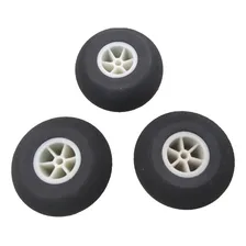 Rodas Para Aeromodelo Cubo De Abs Pneu E.v.a 45mm 3 Unidades Foto  mini 1