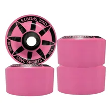Rodas Patins Quad Owl Sports 60mm 80a Rosa - Jogo 4 Rodas Foto mini 1