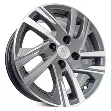 Rodas Peugeot 207 208 307 308 Aro 15 4x108 (jogo) + Bicos Cor Grafite Com Diamantado Foto mini 1