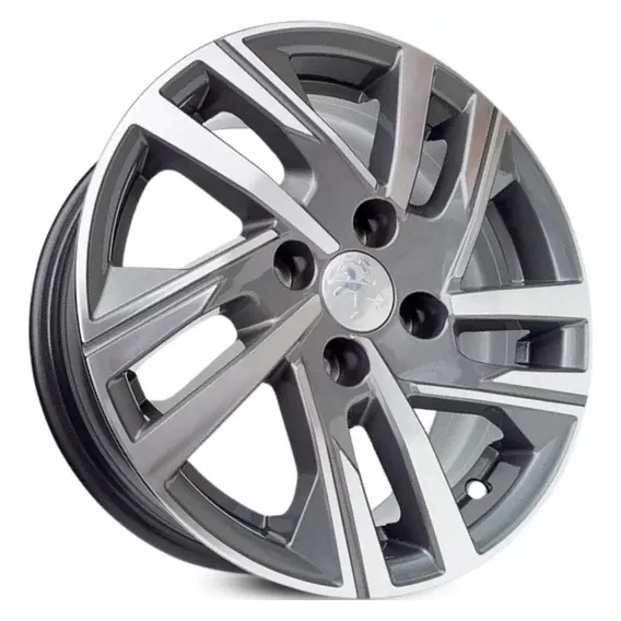 Rodas Peugeot 207 208 307 308 Aro 15 4x108 (jogo) + Bicos Cor Grafite Com Diamantado Foto 1