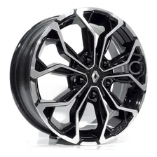 Rodas Renault Duster Oroch Aro 16 5x114 / Jogo + Bicos Cor Preto Diamantado Foto  mini 1