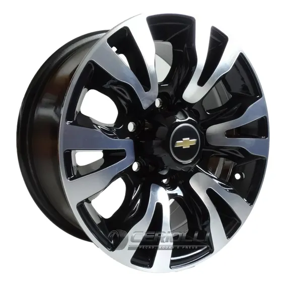 Rodas S10 Blazer Aro 16 (jogo) 6x139 + Bicos Cor Preto Diamantado R79 Foto 1