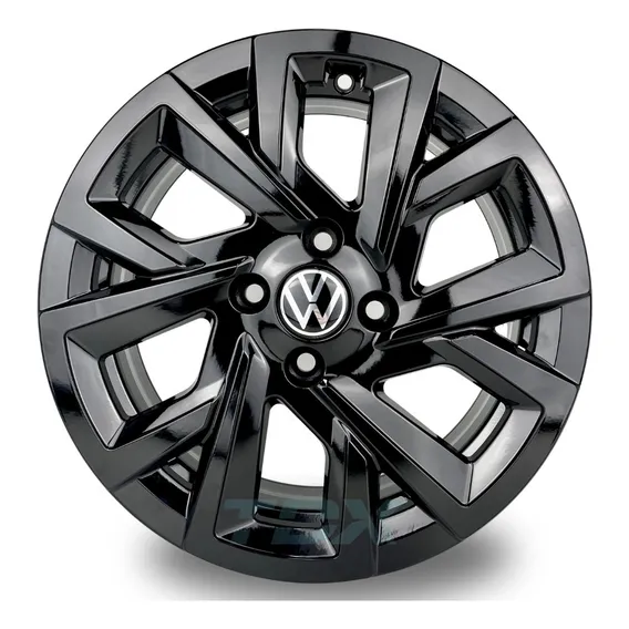 Rodas S48 Vw Gol Voyage Up Saveiro Aro 15 4x100 Jogo+bicos Cor Preto Foto 1